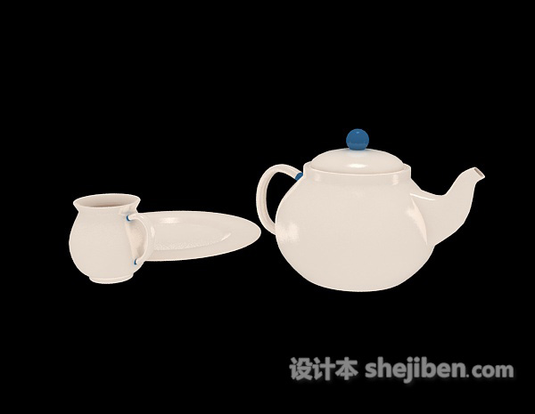 设计本茶壶3d模型下载