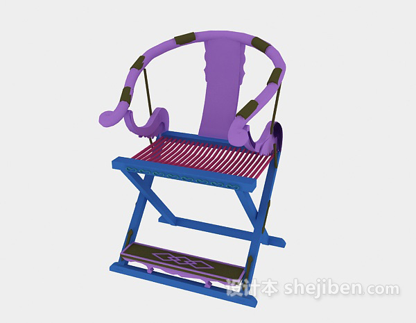 免费新中式书房椅子家具3d模型下载