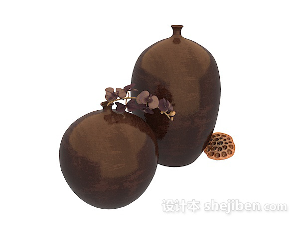 设计本陶瓷花瓶3d模型下载