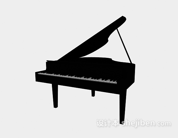 三角钢琴3d模型下载