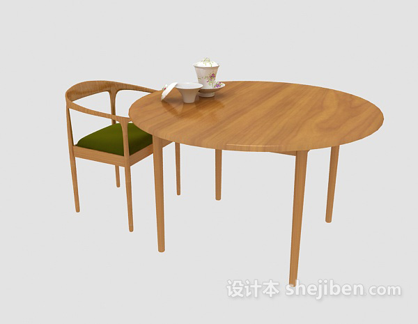 现代风格餐桌3d模型下载