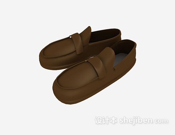 现代风格男士皮鞋3d模型下载