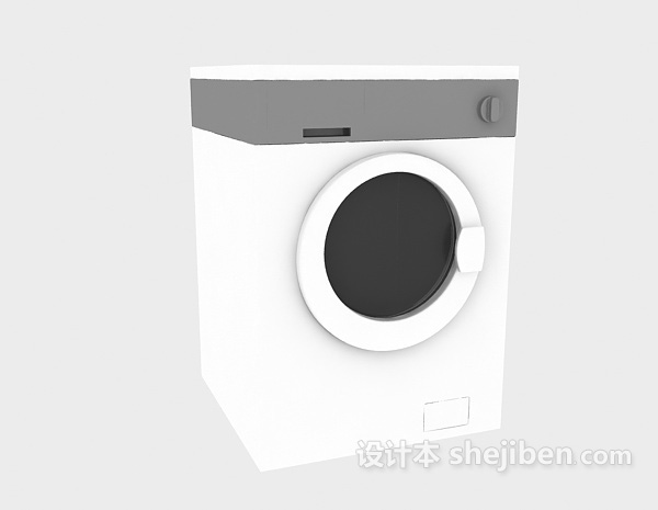 现代风格洗衣机-滚筒洗衣机3d模型下载