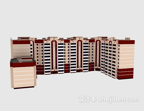 现代风格学生公寓3d模型下载