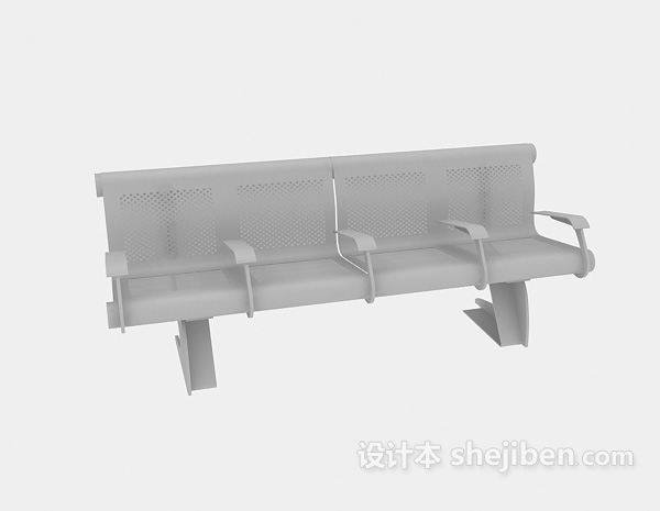 设计本等候区连排座椅3d模型下载