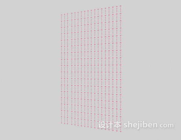 免费粉红水晶帘3d模型下载