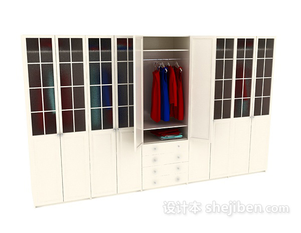 设计本更衣柜3d模型下载