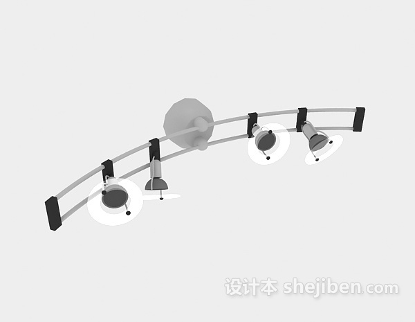 导轨射灯3d模型下载