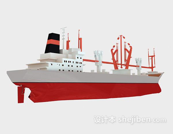 现代风格海洋石油船3d模型下载