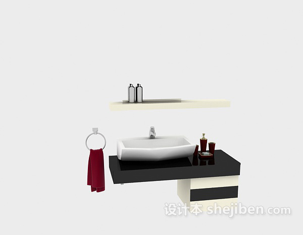 设计本洗面盆3d模型下载