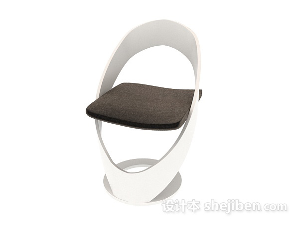 现代风格黑白情侣椅子3d模型下载