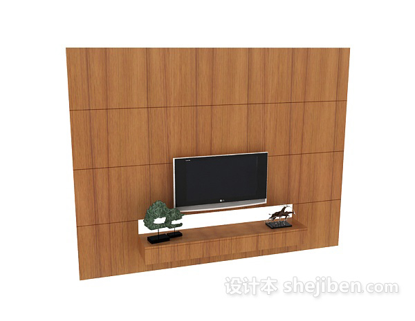 设计本电视柜3d模型下载