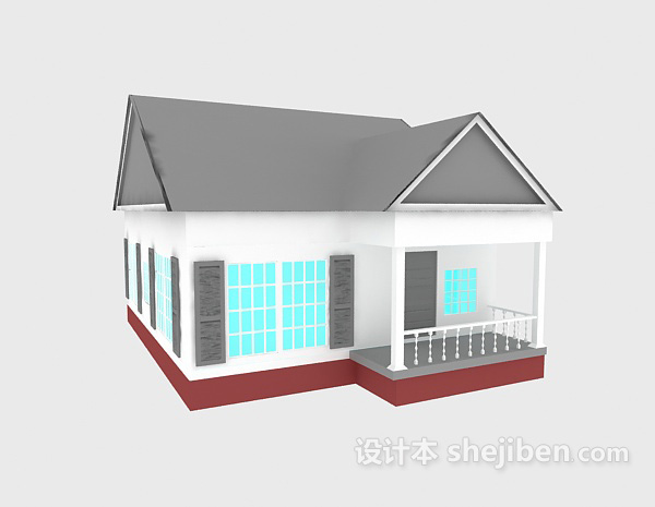 现代风格简单木屋3d模型下载