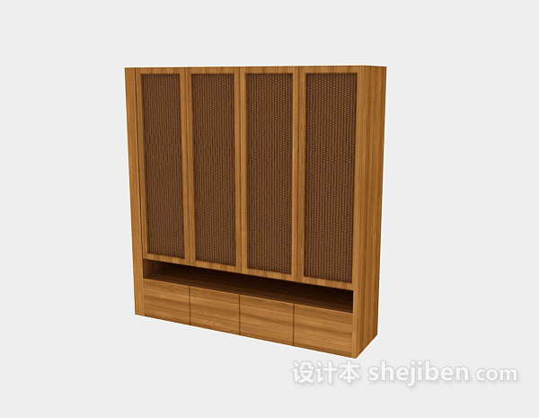 现代风格衣柜3d模型下载