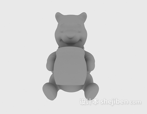 免费卡通维尼熊塑料3d模型下载