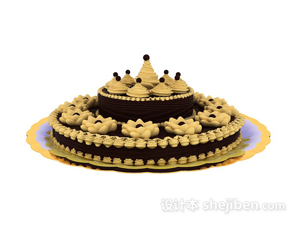 生日蛋糕3d模型下载