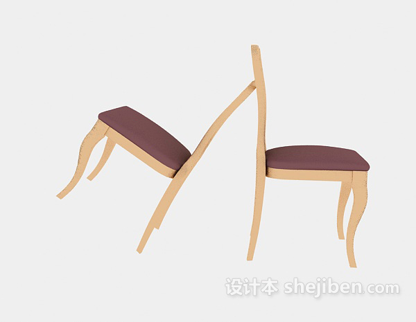 免费简单的欧式座椅子3d模型下载