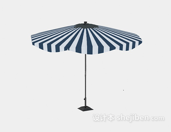 设计本条纹状太阳伞3d模型下载