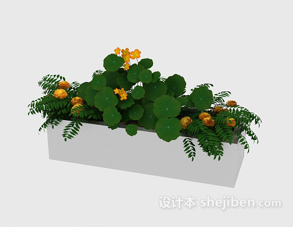 室外花坛3d模型下载