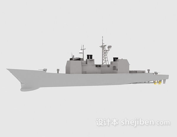 免费战舰、军舰max-军事仿真3d模型下载