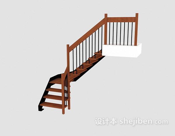 现代风格楼梯3d模型下载