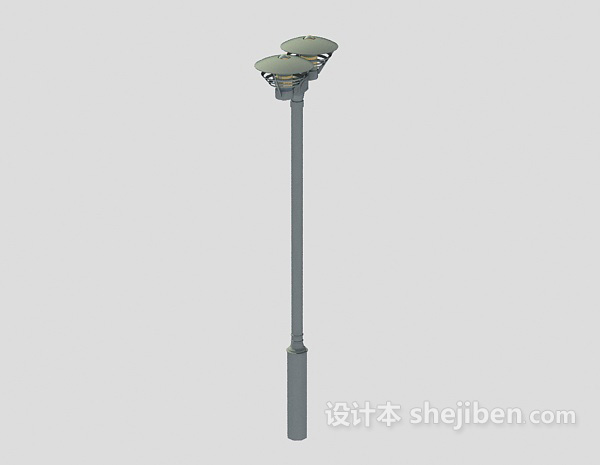 现代风格广场路灯3d模型下载