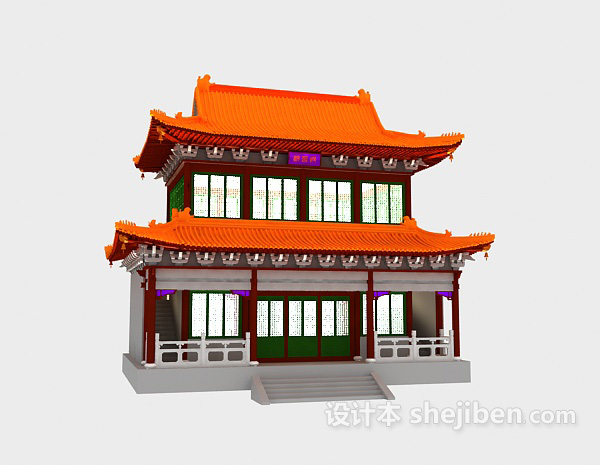 设计本中式古典建筑3d模型下载