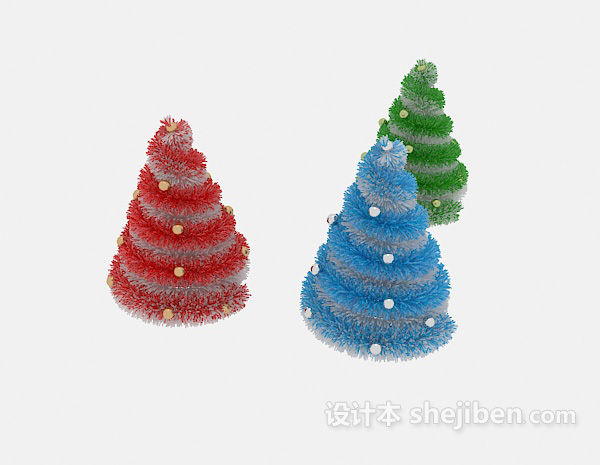现代风格圣诞树3d模型下载