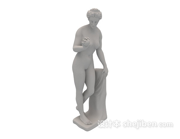 设计本艺术人体雕像3d模型下载
