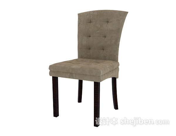现代风格布艺椅子3d模型下载