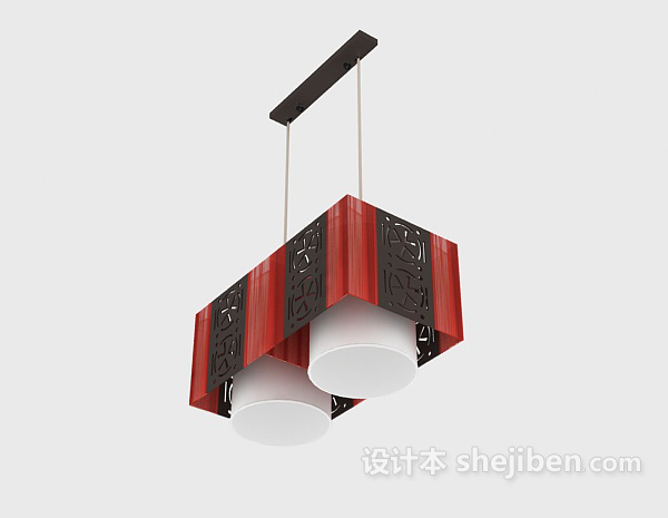 设计本新中式吊灯灯具3d模型下载