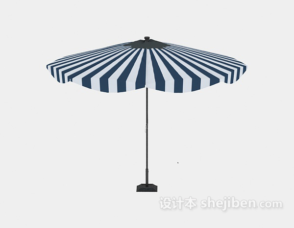 免费条纹状太阳伞3d模型下载