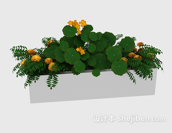 免费室外花坛3d模型下载