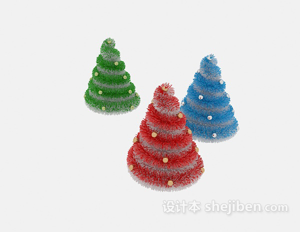 设计本圣诞树3d模型下载