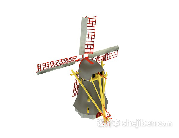 大风车3d模型下载