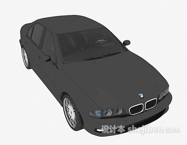 黑色小汽车max汽车3d模型下载