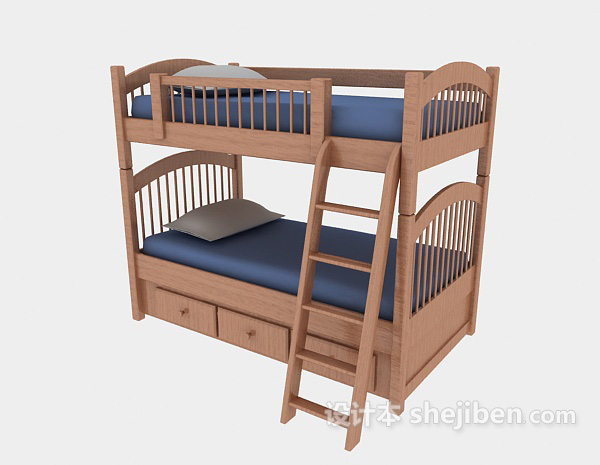 儿童床上下床3d模型下载