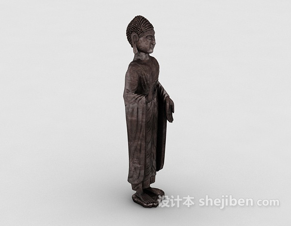 免费古代佛像人物雕塑3d模型下载
