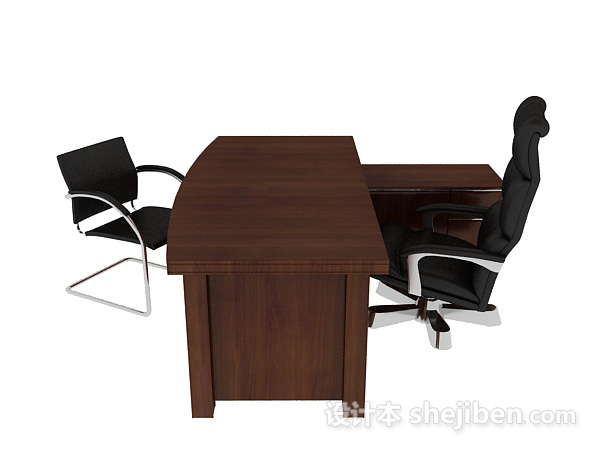 免费经理办公桌椅3d模型下载