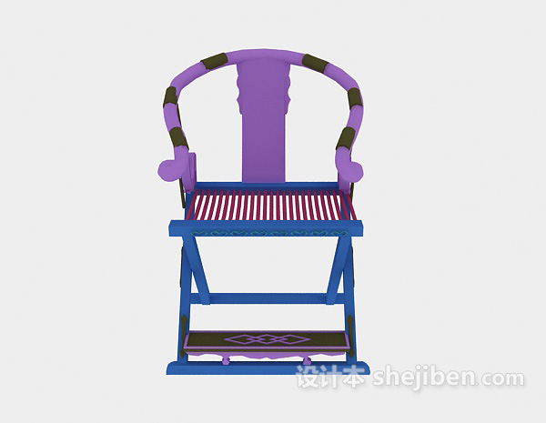 设计本新中式书房椅子家具3d模型下载