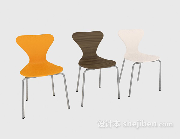 现代风格椅3d模型下载