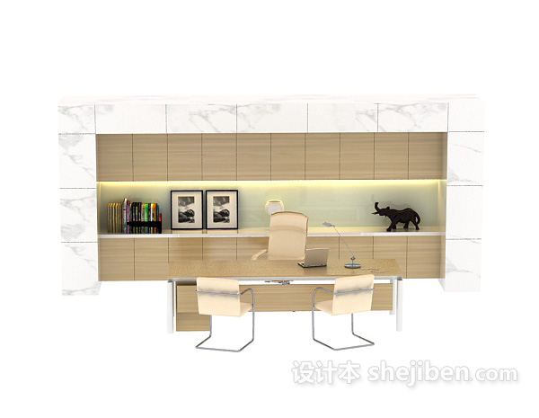 现代风格隔墙柜装饰品书柜3d模型下载