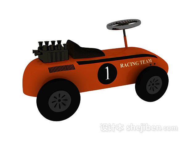 免费儿童玩具车 3d模型下载