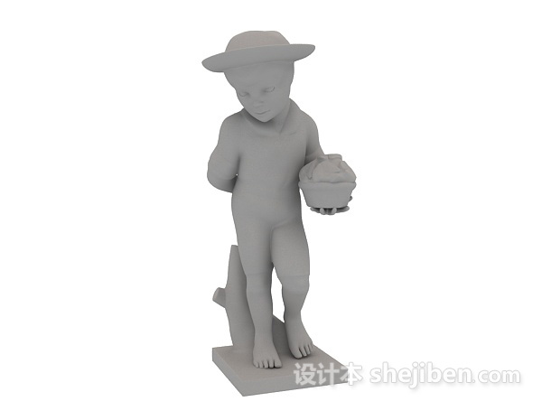 设计本石膏雕塑3d模型下载
