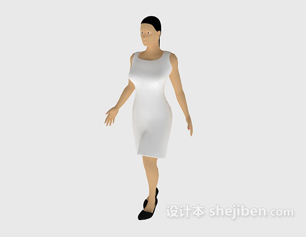 免费普通女性人体3d模型下载