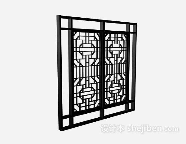 古典中式窗户花格3d模型下载