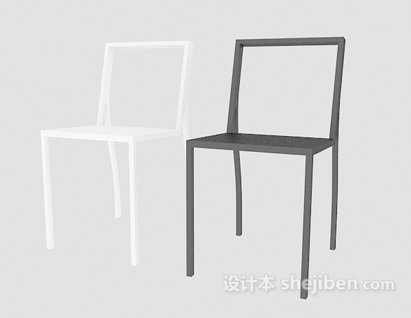 设计本现代素描椅子3d模型下载