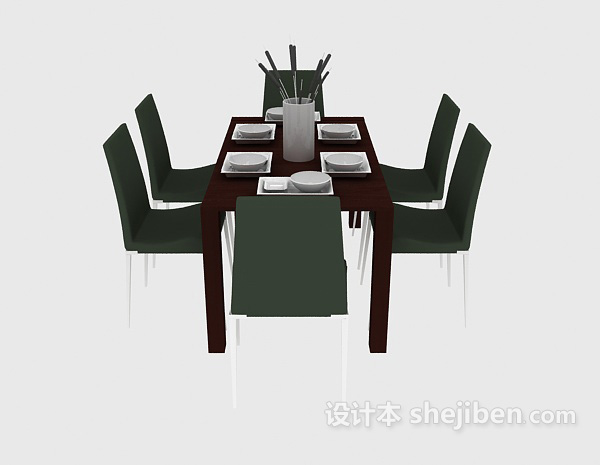 免费火锅店桌椅3d模型下载