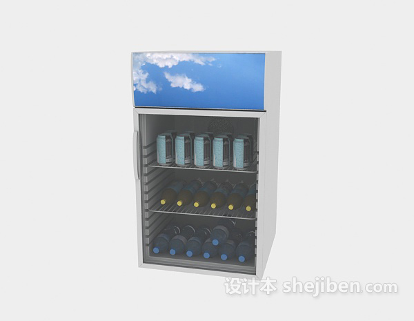 设计本小冰箱3d模型下载