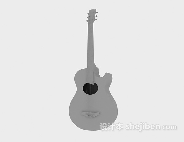 设计本吉他、电吉他-乐器素材83d模型下载